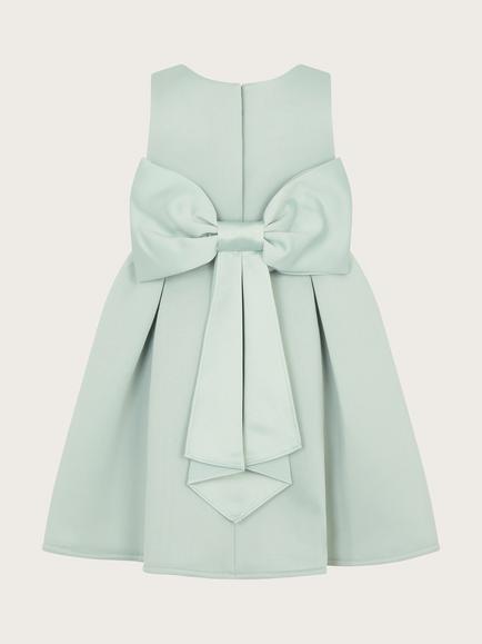 Monsoon Kids' Scuba Bow Back Dress - view 2, Sage