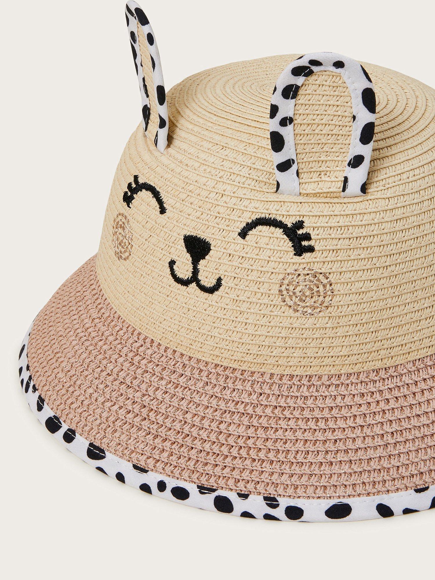 Product image 2 of 2, which shows Monsoon Kids' Straw Bunny Hat, Pink, 0-6 months