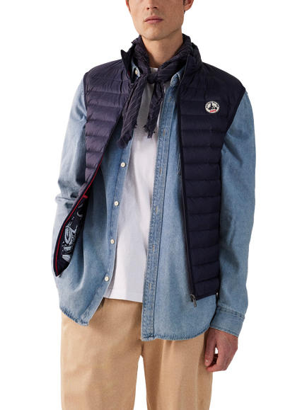 JOTT Men's Sleeveless Packable Down Jacket, Navy