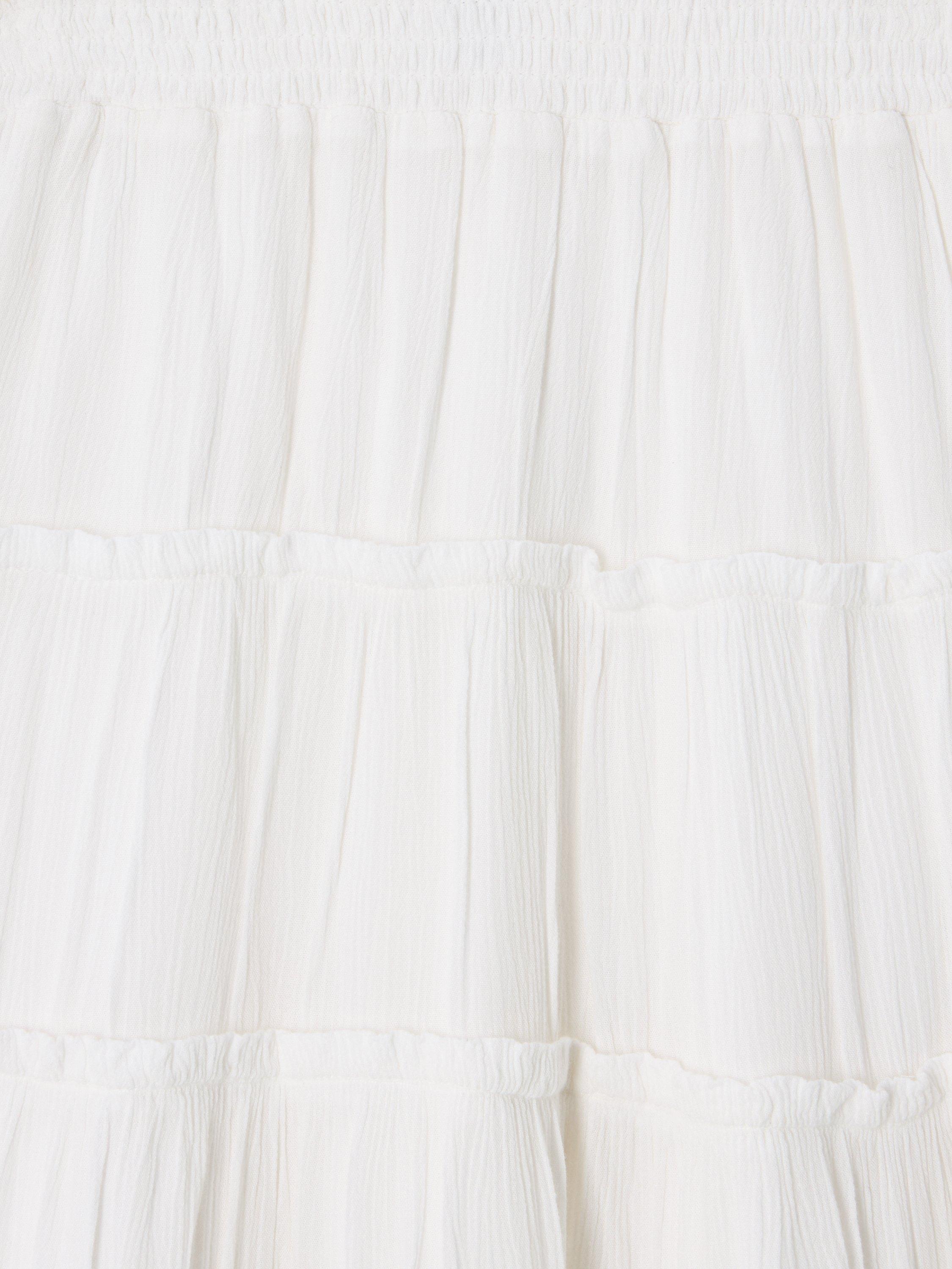 Product image 7 of 7, which shows John Lewis Kids' Tiered Maxi Skirt, White, 5 years