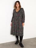 Live Unlimited Curve Paisley Print Jersey Dress, Black/Multi
