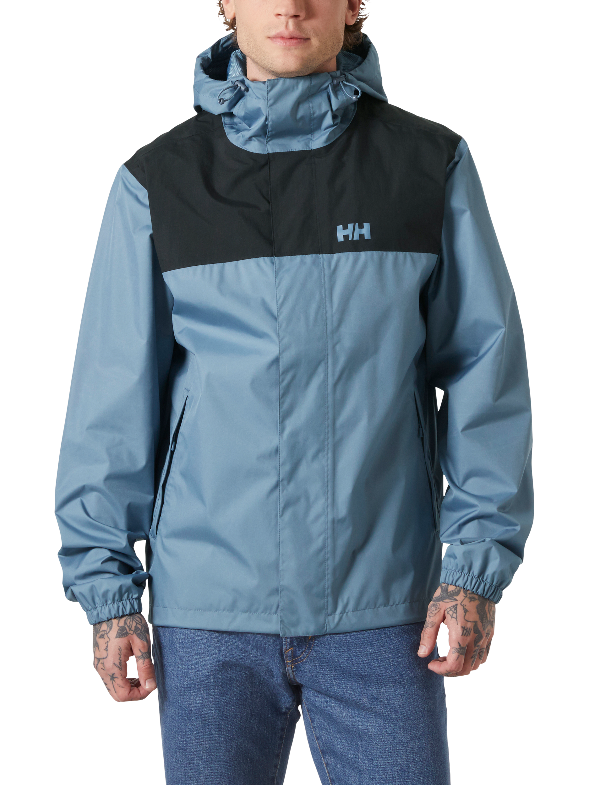 Product image 1 of 5, which shows Helly Hansen Men's Vancouver Rain Jacket, Washed Navy, XL