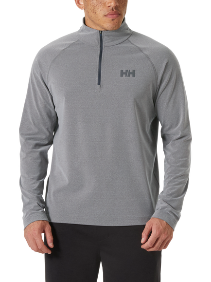 Helly Hansen Men's Tyri Half-Zip Top, Ebony Melange, Ebony Melange