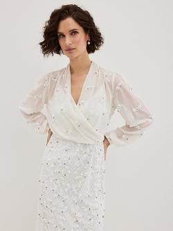 Phase Eight Alexia Embellished Cover Up, Ivory, Ivory