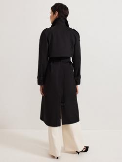 Phase Eight Avalie Collar Detail Trench Coat, Black - view 2, Black