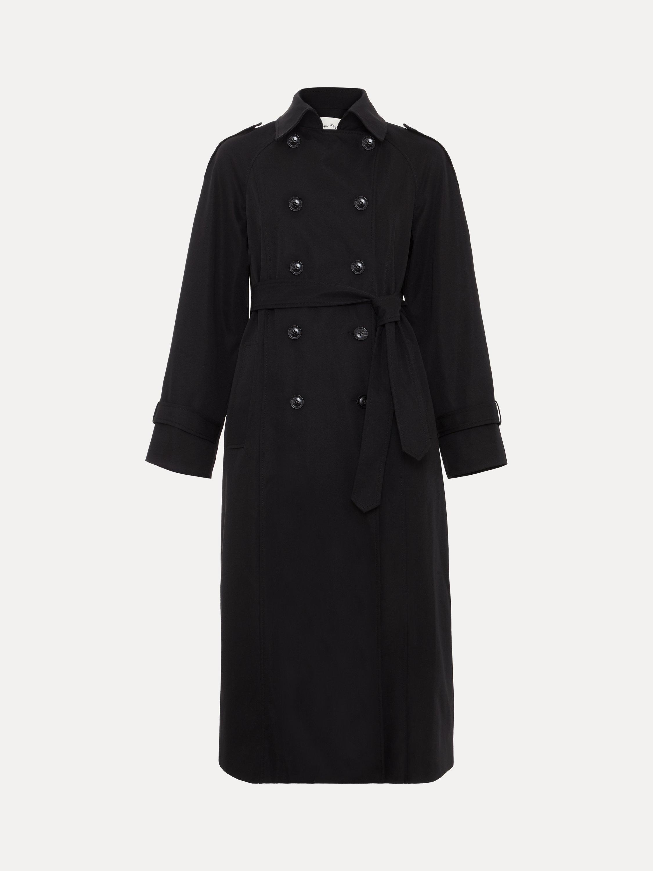 Product image 5 of 10, which shows Phase Eight Avalie Collar Detail Trench Coat, Black, 8