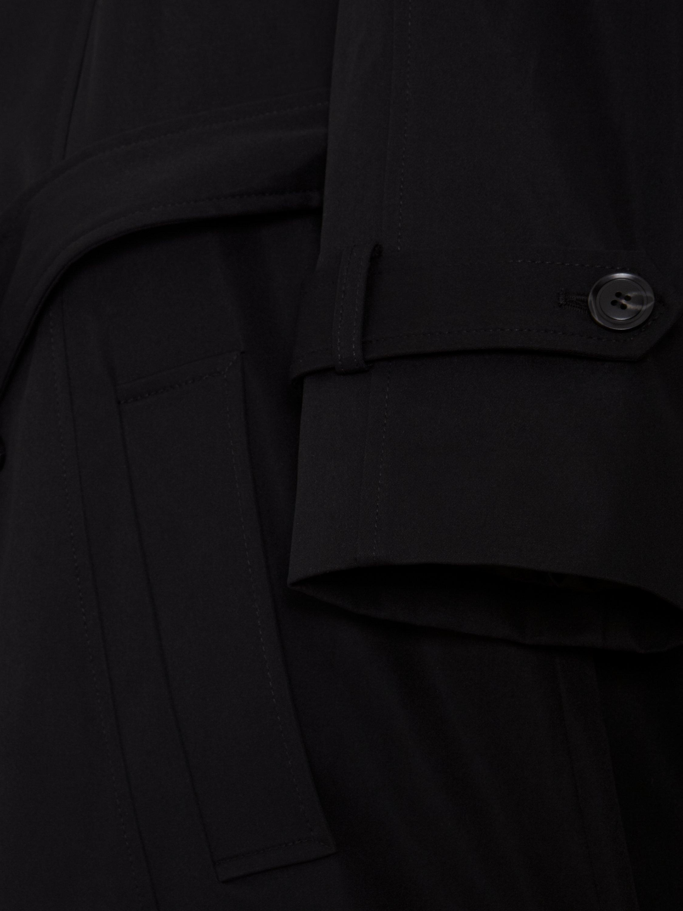 Product image 6 of 10, which shows Phase Eight Avalie Collar Detail Trench Coat, Black, 8
