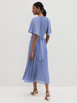 Phase Eight Kathleen Pleat Dress, Pale Blue - view 2, Pale Blue
