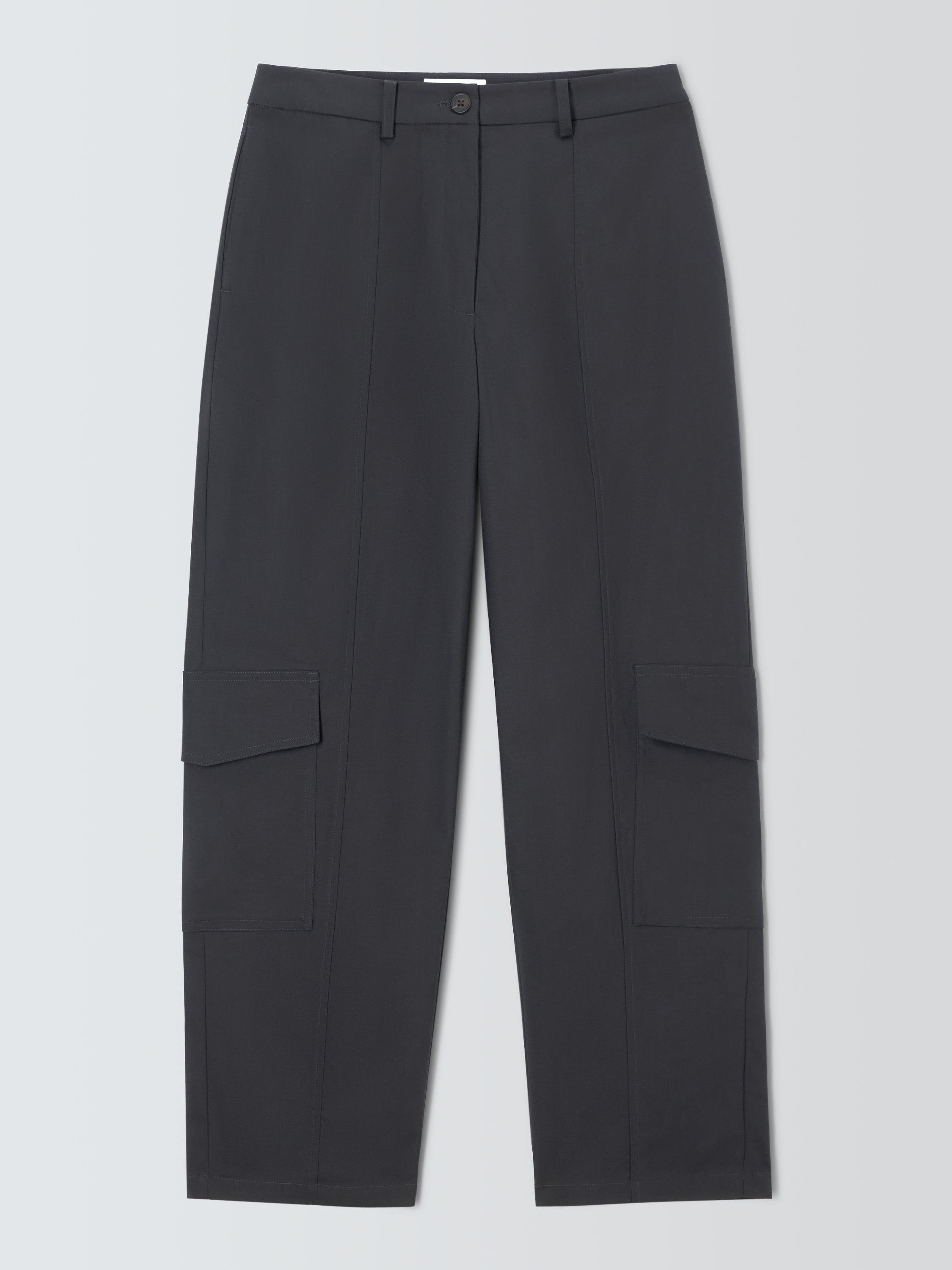 Product image 3 of 6, which shows John Lewis ANYDAY Soft Cargo Trousers, Charcoal, 6