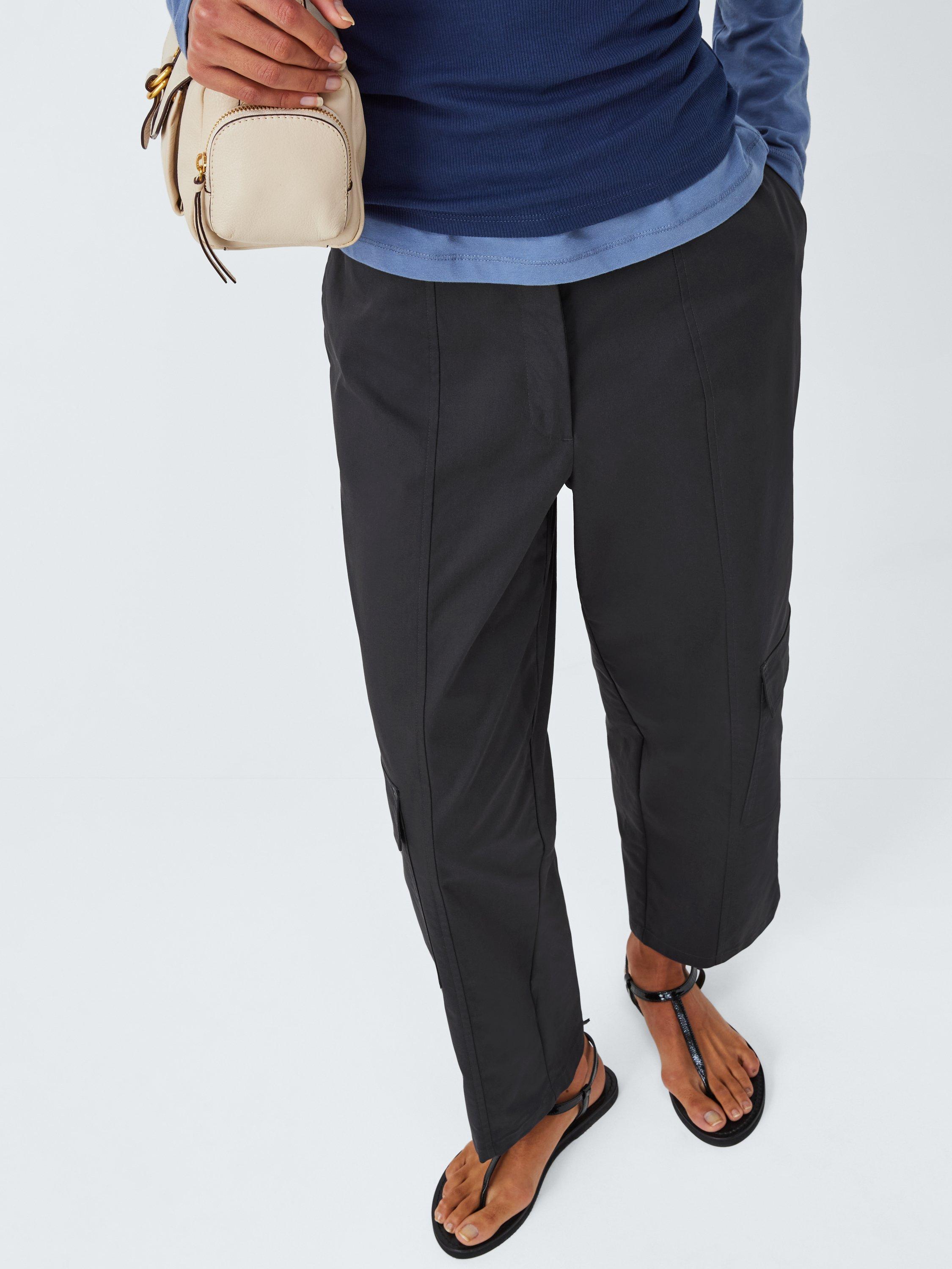 Product image 6 of 6, which shows John Lewis ANYDAY Soft Cargo Trousers, Charcoal, 6