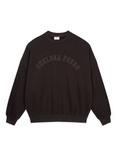 Chelsea Peers Varsity Organic Cotton Rich Sweatshirt, Dark Brown