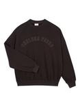 Chelsea Peers Varsity Organic Cotton Rich Sweatshirt, Dark Brown