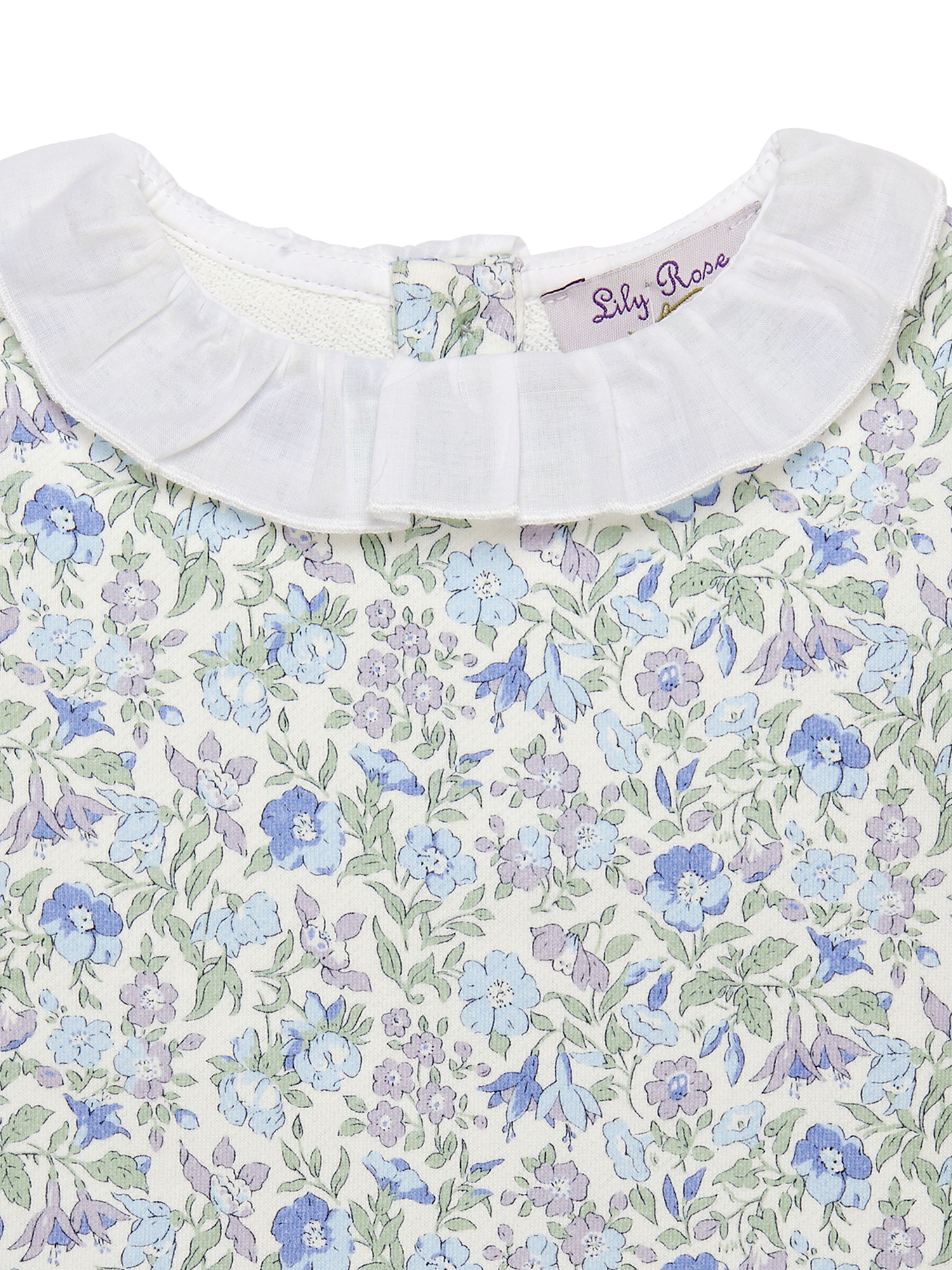 Product image 3 of 3, which shows Trotters Baby Bluebell Cotton Sweatshirt, Blue/Multi, 3-6 months