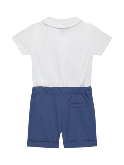 Trotters Baby Rupert Smocked Shirt and Shorts Set, Multi - view 2, Multi