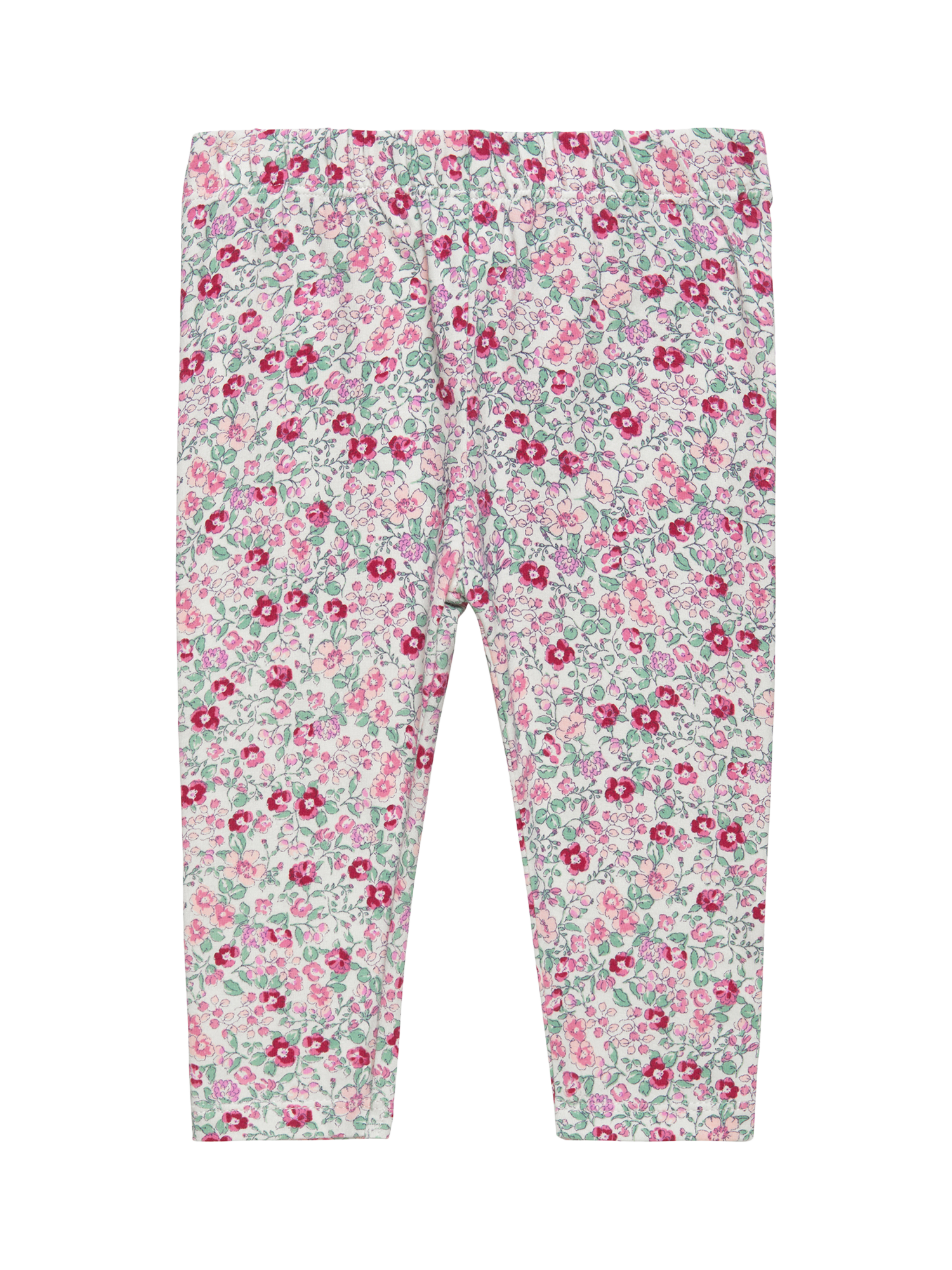 Product image 1 of 3, which shows Trotters Baby Betsy Print Leggings, Pink/Multi, 3-6 months