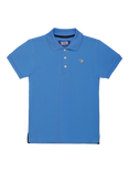 Trotters Kids' Harry Pique Polo Shirt, Sky Blue