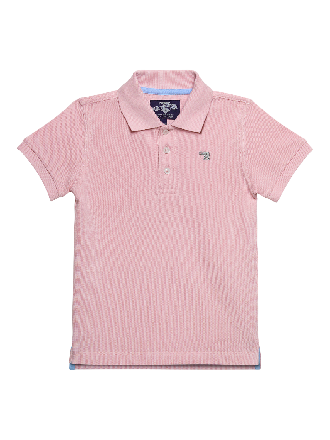 Product image 1 of 3, which shows Trotters Kids' Harry Pique Polo Shirt, Pink, 10-11 years