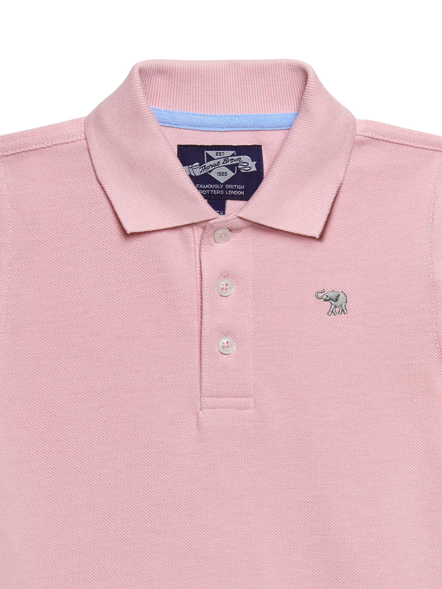 Product image 3 of 3, which shows Trotters Kids' Harry Pique Polo Shirt, Pink, 10-11 years