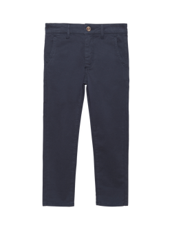 Trotters Kids' Jack Cotton Blend Chinos, Navy
