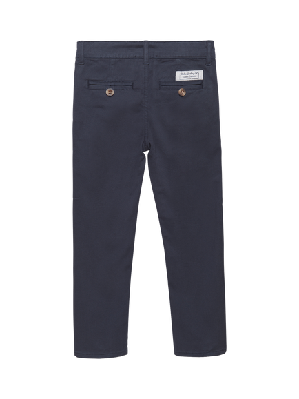 Trotters Kids' Jack Cotton Blend Chinos - view 2, Navy