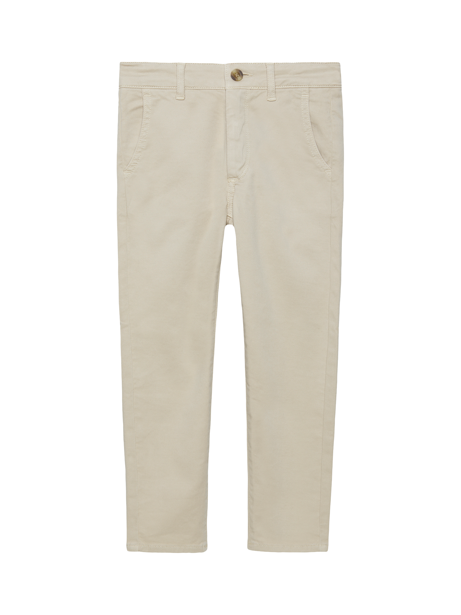 Product image 1 of 3, which shows Trotters Kids' Jack Cotton Blend Chinos, Stone, 2 years