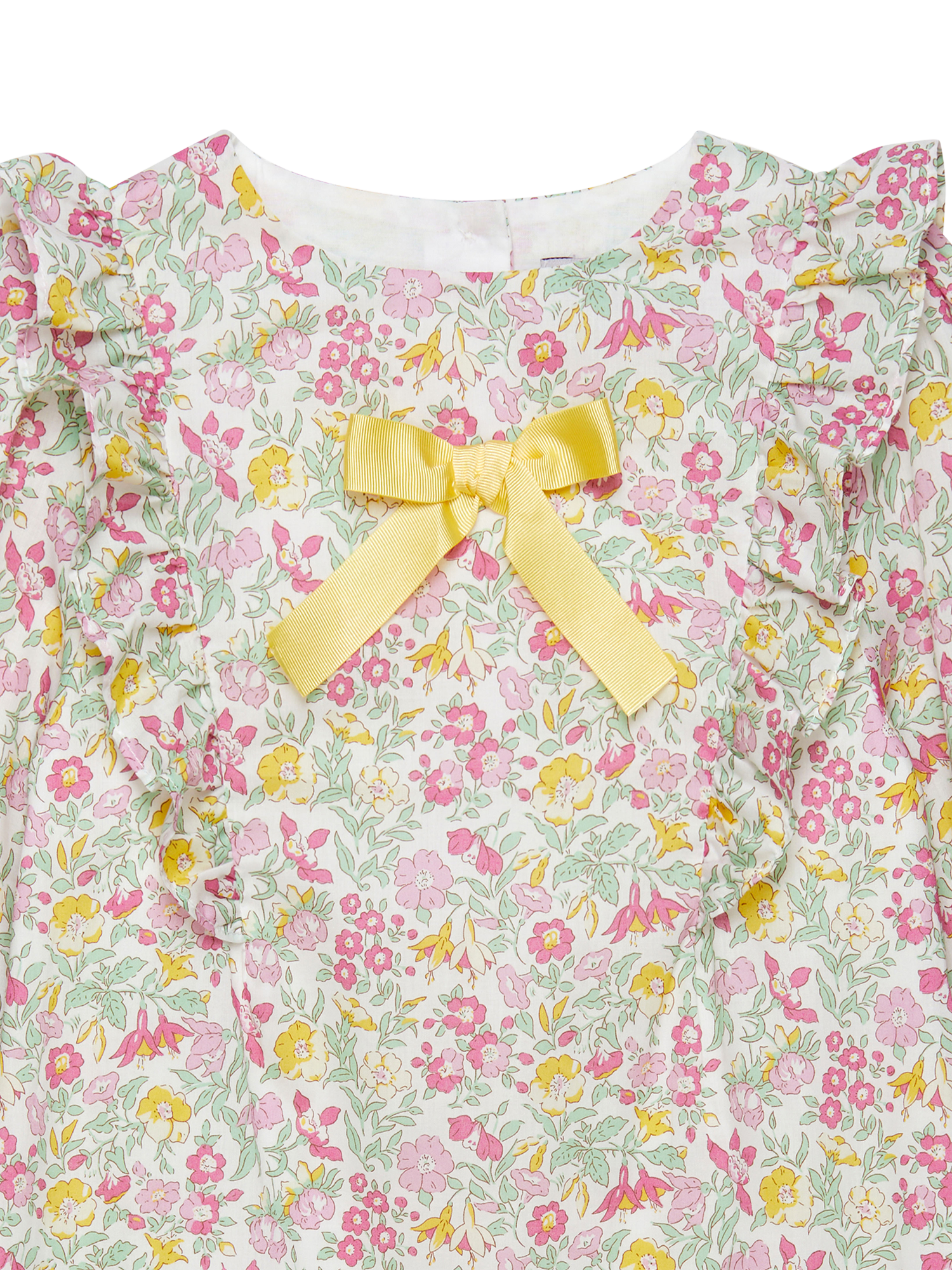 Product image 3 of 3, which shows Trotters Kids' Ciara Cotton Ruffle Dress, Multi, 2 years