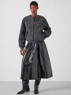 HUSH Faux Fur Jacket - view 2, Charcoal Grey