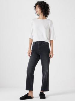 HUSH Nina Straight Crop Jeans, Washed Black - view 2, Washed Black