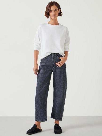 HUSH Cordelia Barrel Leg Jeans, Washed Grey - view 2, Washed Grey