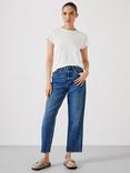 HUSH Nina Straight Crop Jeans, Mid Authentic Blue