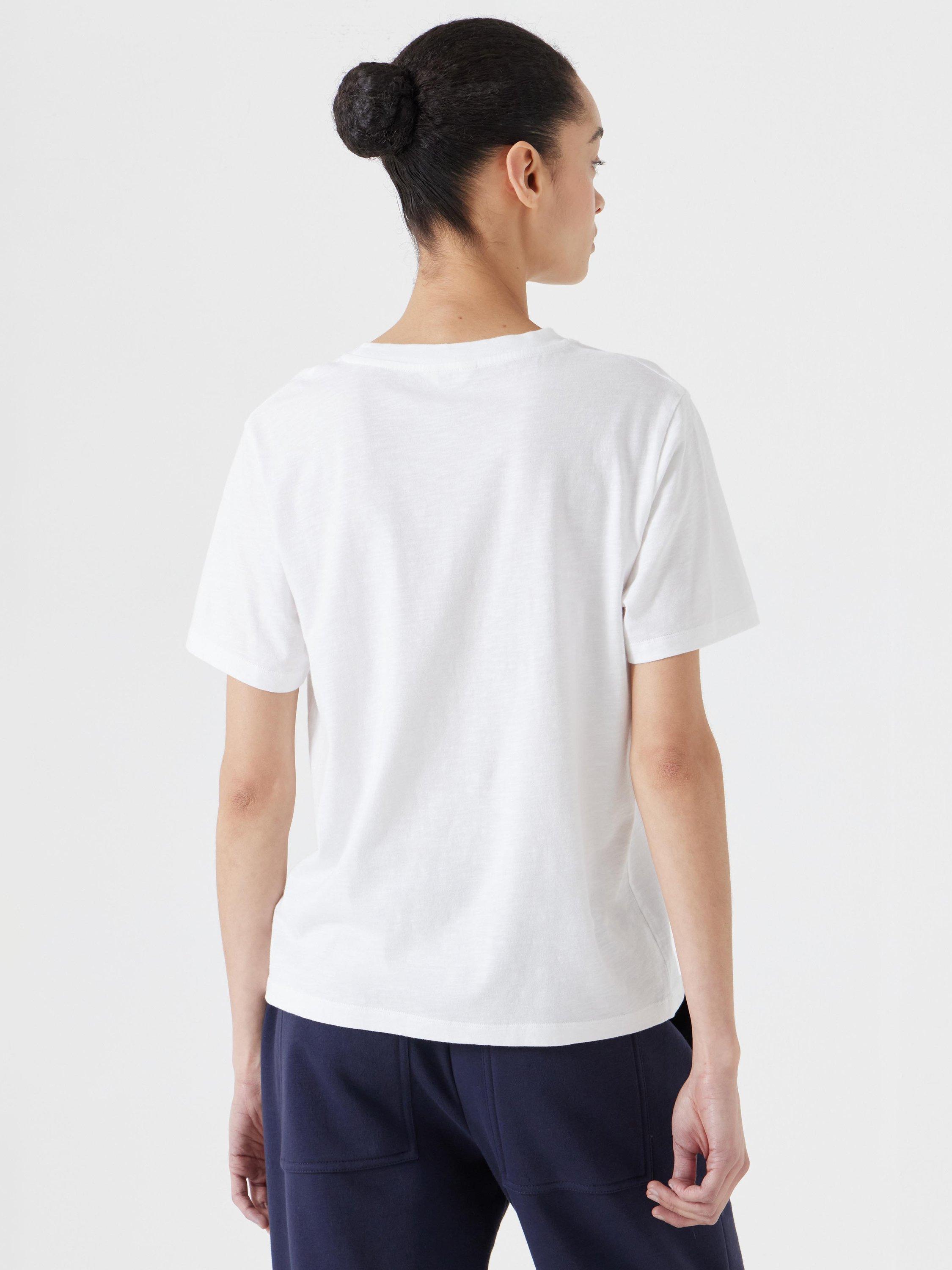 Product image 2 of 3, which shows HUSH Star Slub T-Shirt, White, XXS