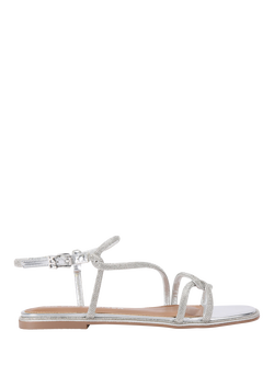 KG Kurt Geiger Priya Strappy Sandals, Silver, Silver