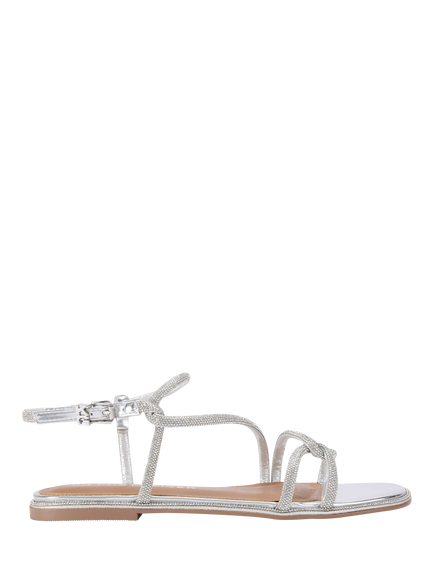 KG Kurt Geiger Priya Strappy Sandals, Silver, Silver