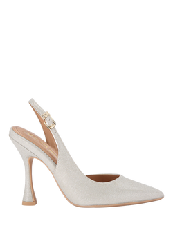 KG Kurt Geiger Aria Court Shoes, Silver, Silver