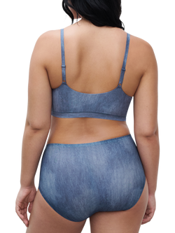 Chantelle Soft Stretch Padded Bralette - view 2, Blue Denim