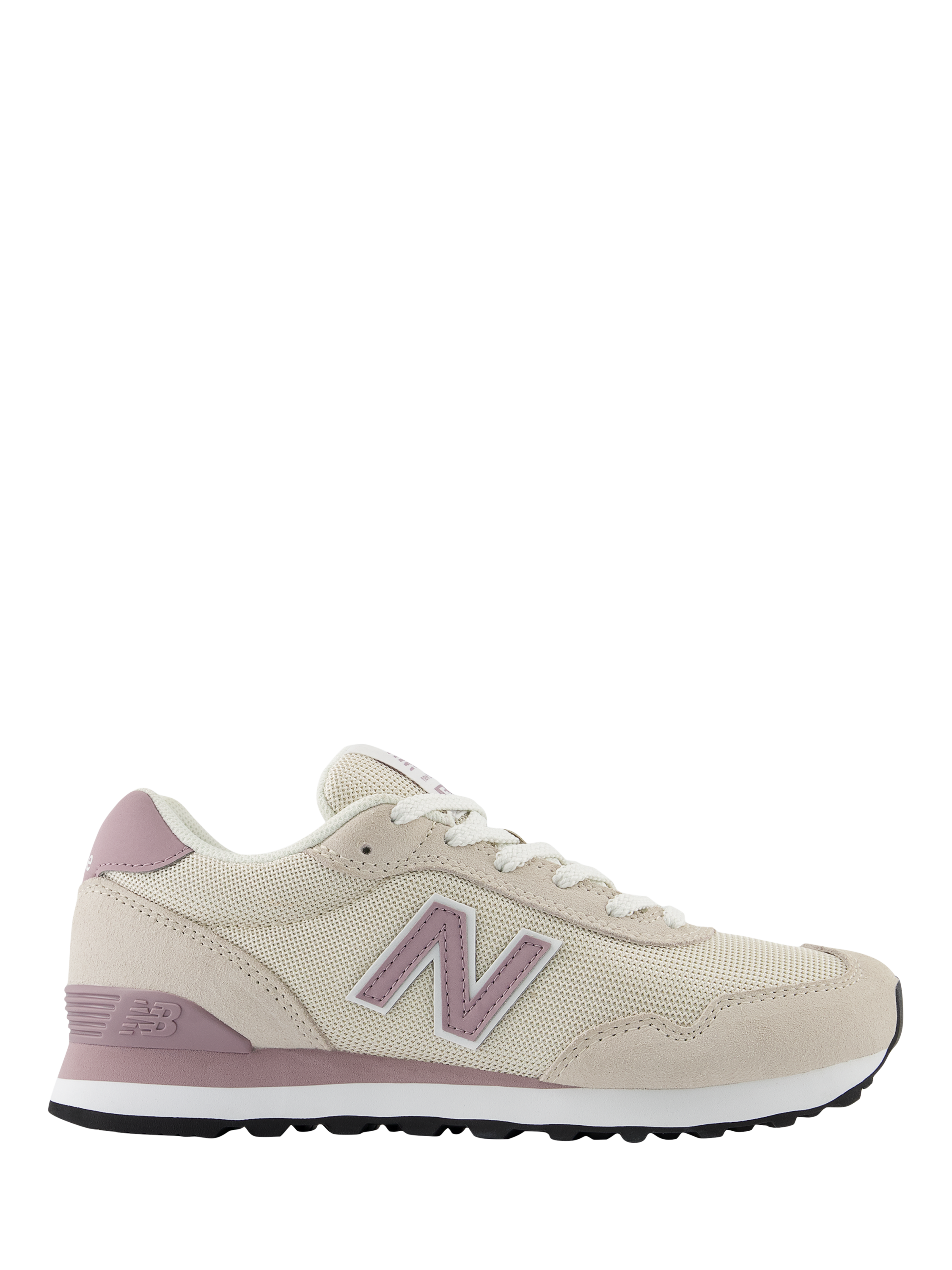 New Balance 515 Leather Blend Lace Up Trainers, Cream/Multi