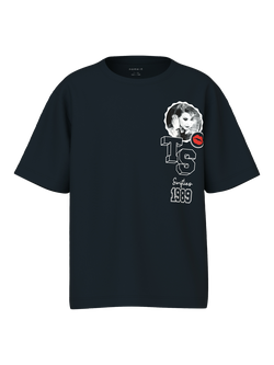 NAME IT Kids' Celebrity Icon Graphic Cotton Blend T-Shirt, Black/Multi, Black/Multi