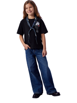 NAME IT Kids' Celebrity Icon Graphic Cotton Blend T-Shirt, Black/Multi - view 2, Black/Multi