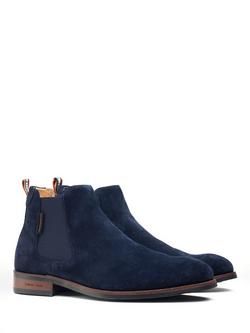 Simon Carter Trex Suede Chelsea Boots - view 2, Navy