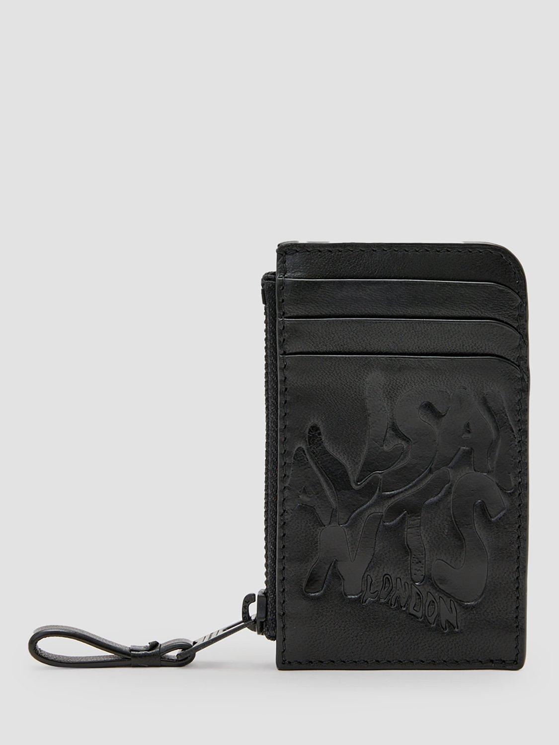 Product image 1 of 5, which shows AllSaints Orlando Isamu Leather Wallet, Black