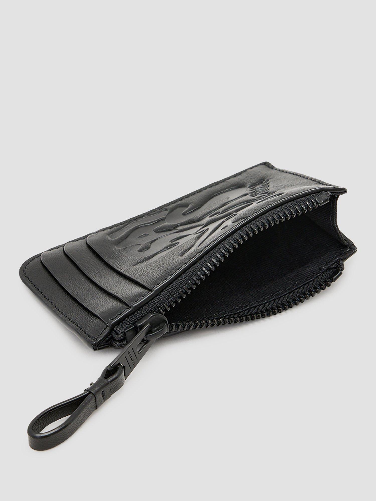 Product image 2 of 5, which shows AllSaints Orlando Isamu Leather Wallet, Black