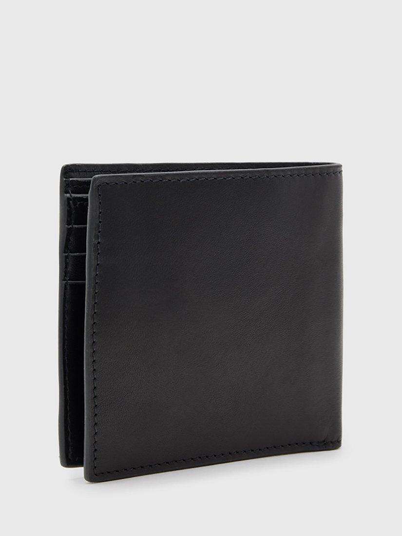 Product image 6 of 6, which shows AllSaints Delph Leather Bifold Wallet, Black