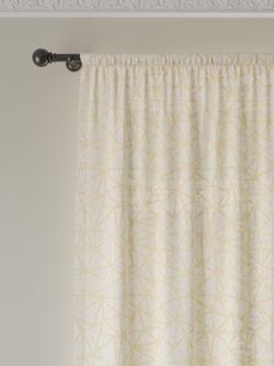 John Lewis Clipped Geo Jacquard Voile Slot Top, Marshmallow, Marshmallow
