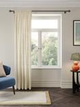 John Lewis Clipped Geo Jacquard Voile Slot Top, Marshmallow