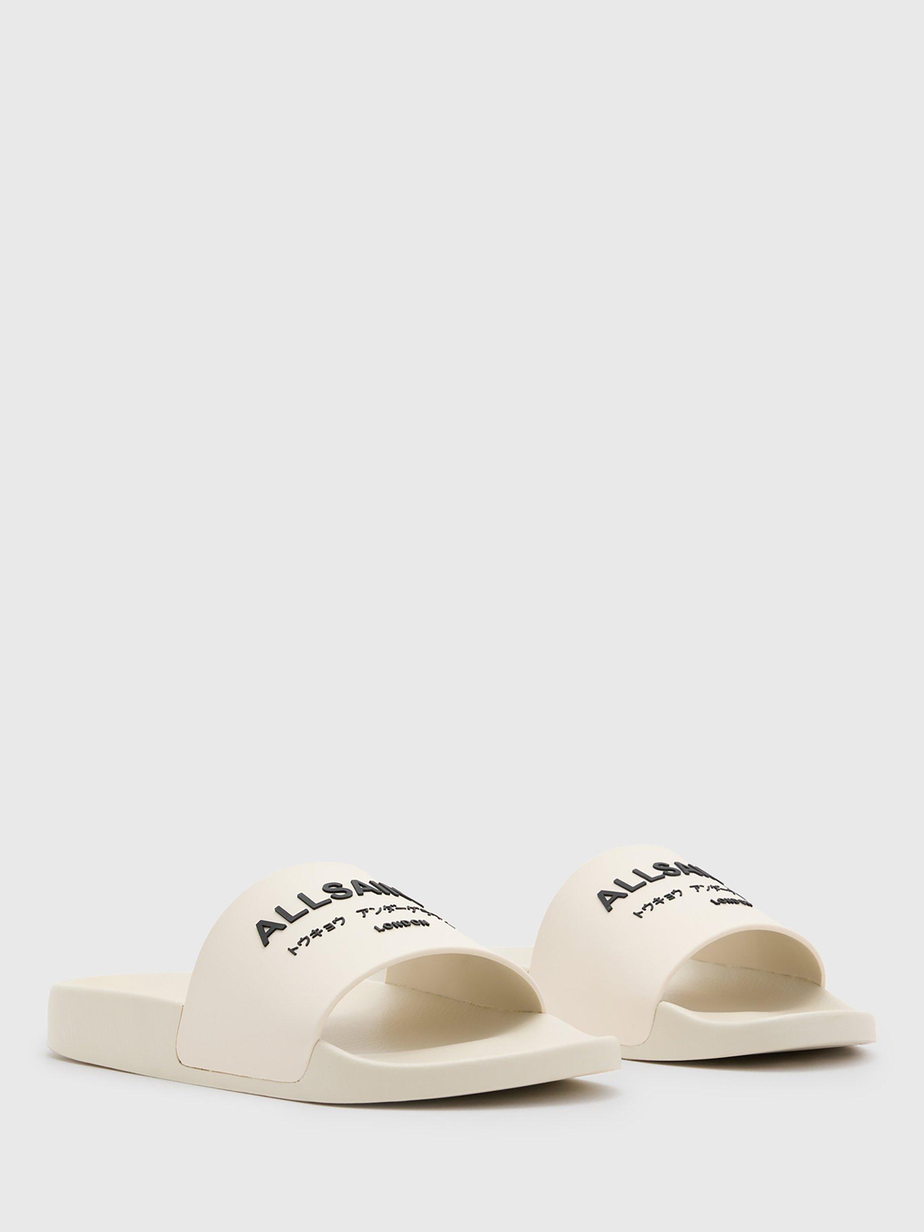 Product image 3 of 4, which shows AllSaints Underground Sliders, White, EU44