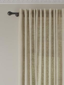 John Lewis Herringbone Voile Hidden Tab, Putty