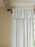 John Lewis Cotton Stripe Flop Over Voile Panel Slot Top/Hidden Tab