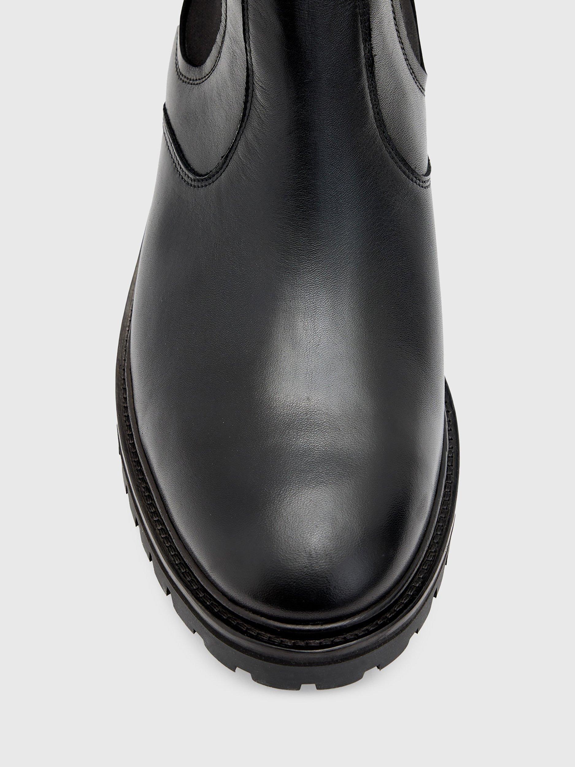Product image 3 of 6, which shows AllSaints Toby Leather Chelsea Boots, Black, EU44