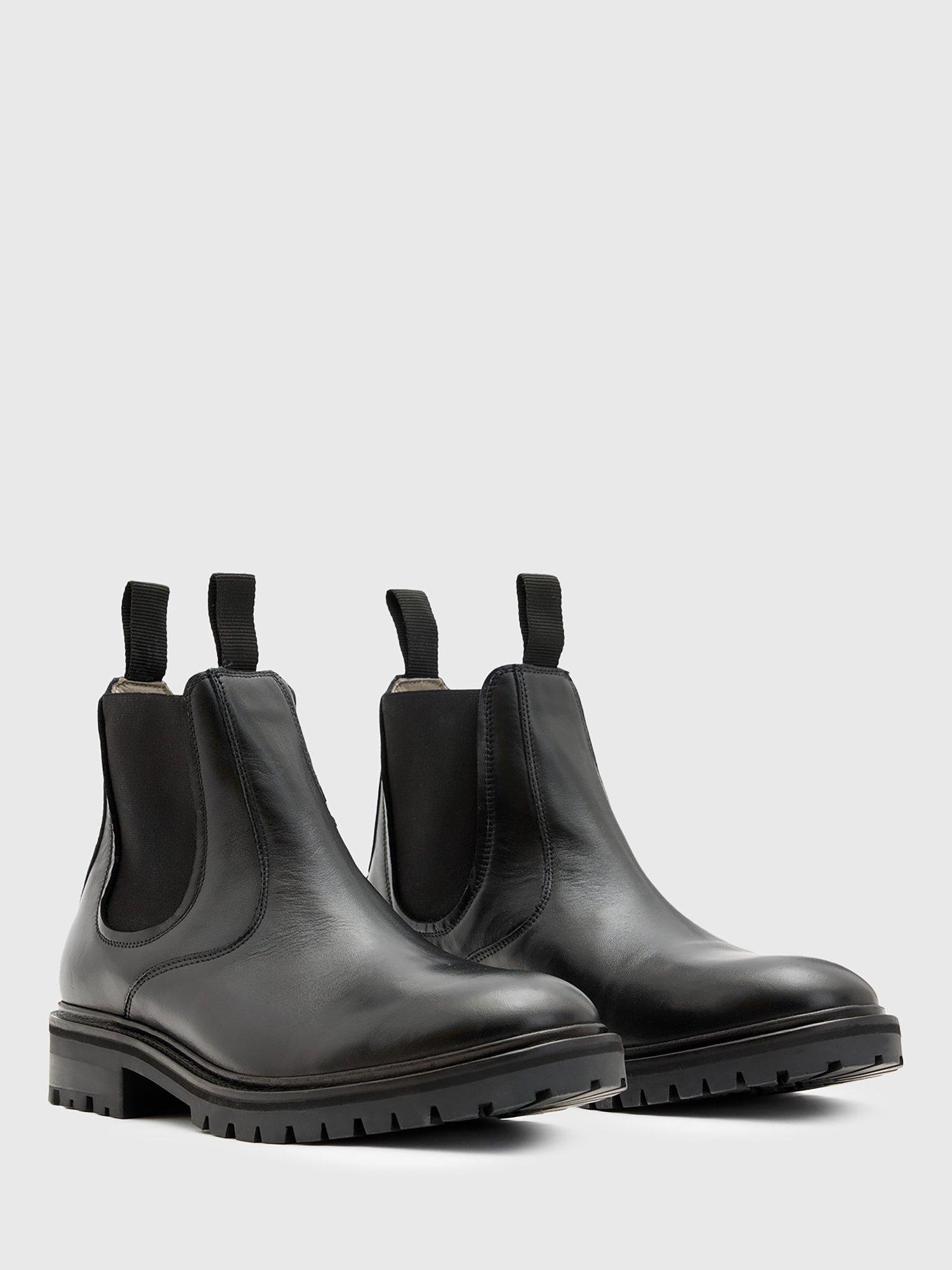 Product image 4 of 6, which shows AllSaints Toby Leather Chelsea Boots, Black, EU44