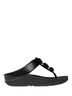 FitFlop Fino Beaded Button Sandals, Black